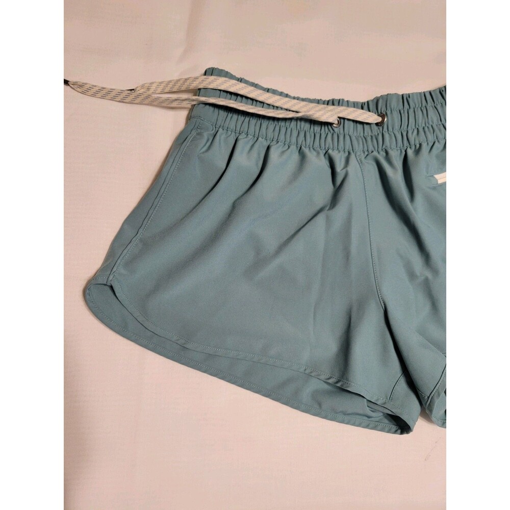 Vuori  Clementine Shorts  Women Teal  Lined  Zip Pocket Drawstring Size XS - Picture 4 of 6